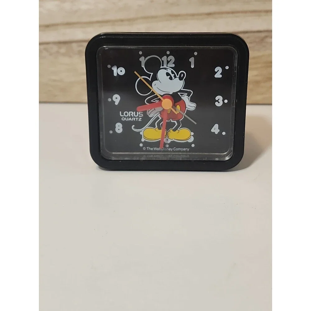 Disney Lorus Vintage Quartz Mickey Mouse Alarm Clock Working